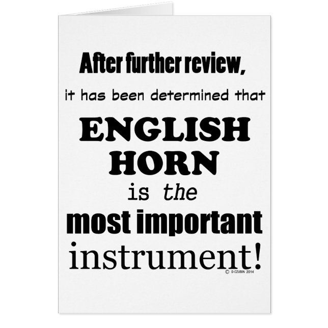 Englisches Horn wichtigstes Instrument (Vorne)
