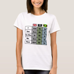 englisches - Pirat - Jamaika-Grammatikdiagramm T-Shirt