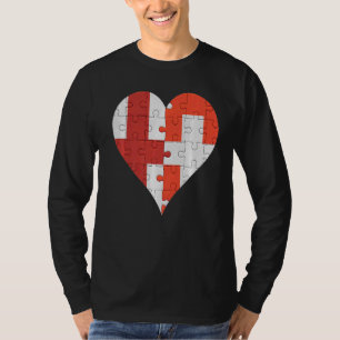 Englisches Schweizer Flaggenherz T-Shirt