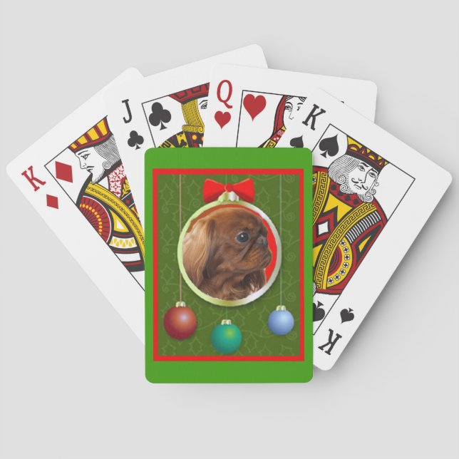 Englisches Spielzeugspaniel-Rubin Spielkarten (Rückseite)