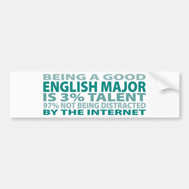 Englisches Talent Majors-3% Autoaufkleber (Vorne)