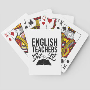 Englischlehrer bekommen Lit Spielkarten
