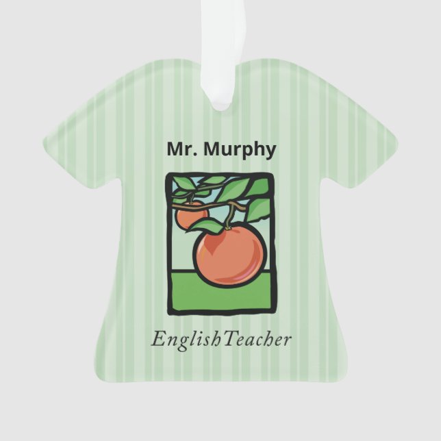 Englischlehrer Danke, Apple Ornament (Vorderseite)