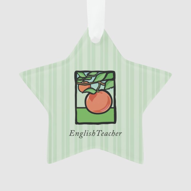 Englischlehrer Danke, Apple Ornament (Vorderseite)