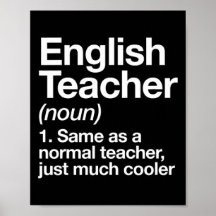 Englischlehrer Definition Spaß Zurück zur Schule E Poster