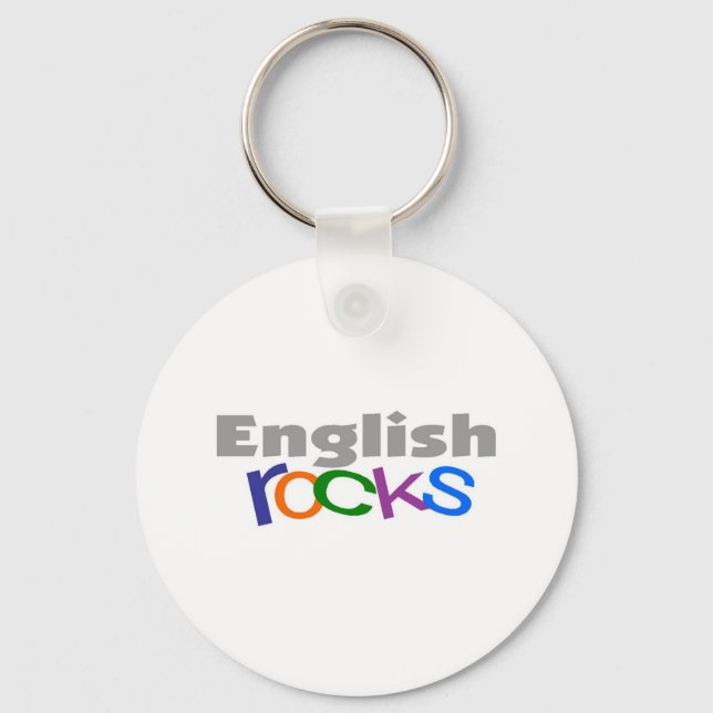 Englischlehrer "English Rocks" - Geschenke Schlüsselanhänger (Vorderseite)