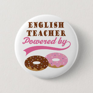 Englischlehrer-Geschenk (Schaumgummiringe) Button