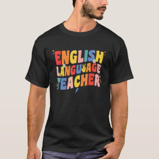 Englischlehrer Groovy Retro für Frauen Ich T-Shirt