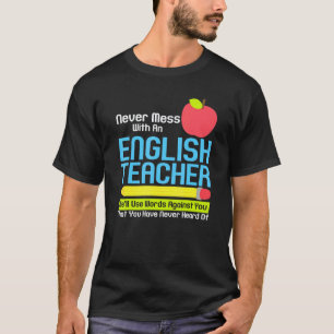Englischlehrer Humor Lesebücher Vokabular Grammati T-Shirt