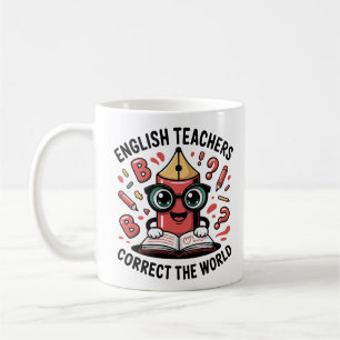 Englischlehrer korrigieren die Welt Grammatiklehre Kaffeetasse