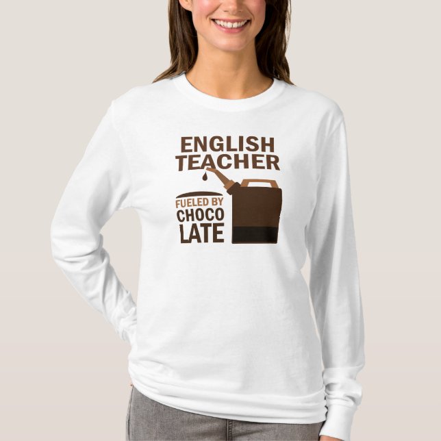 Englischlehrer-(lustige) Schokolade T-Shirt (Vorderseite)