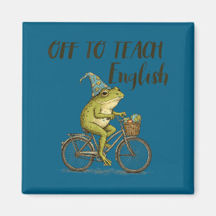 Englischlehrer Lustiger Frosch Unterricht Grafik K Magnet