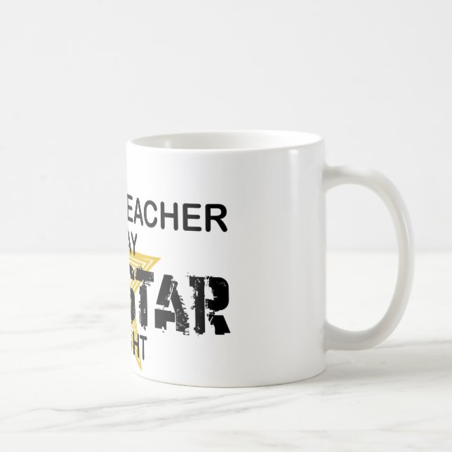 Englischlehrer-Rockstar Kaffeetasse (Rechts)