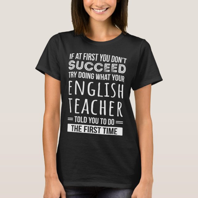Englischlehrerin Funny School T-Shirt (Vorderseite)