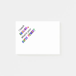 Englischlehrerin Post-it Klebezettel