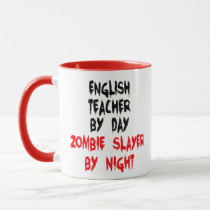 Englischlehrerin Zombie Joke Tasse