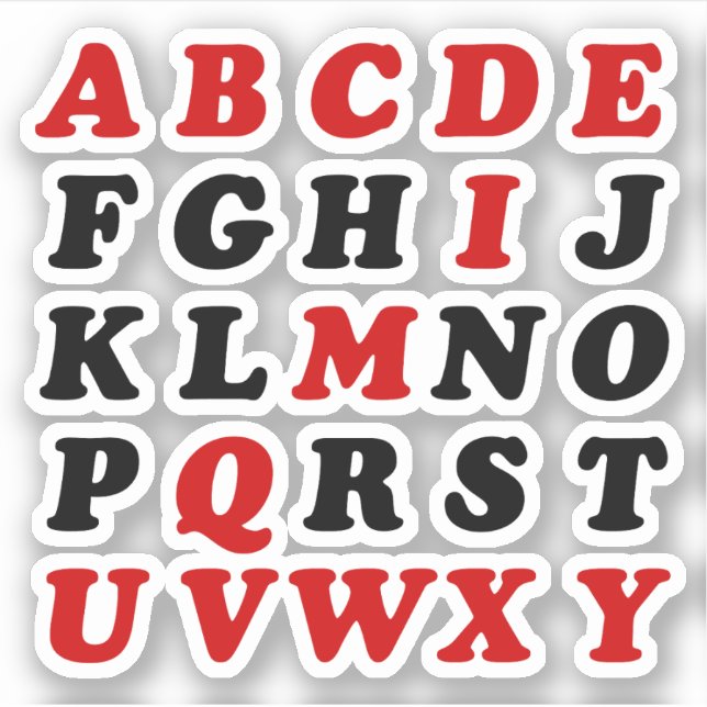 English Alphabet Aufkleber (Vorderseite)