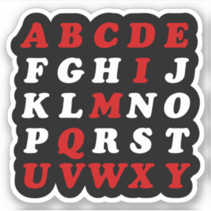English Alphabet Aufkleber