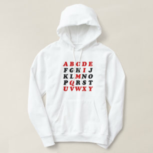 English Alphabet Hoodie