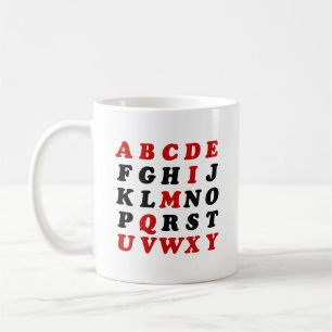 English Alphabet Kaffeetasse