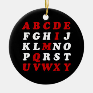 English Alphabet Keramik Ornament