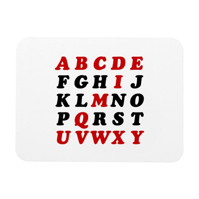 English Alphabet Magnet (Horizontal)