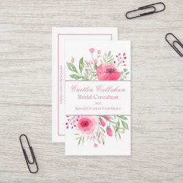 English Bouquet Floral Visitenkarte