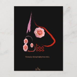 English Bull Terrier Bliss mit Rose Art Postkarte