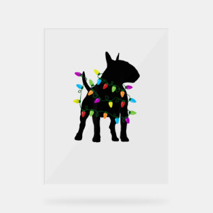 English Bull Terrier Dog Christmas Lights Acrylschild