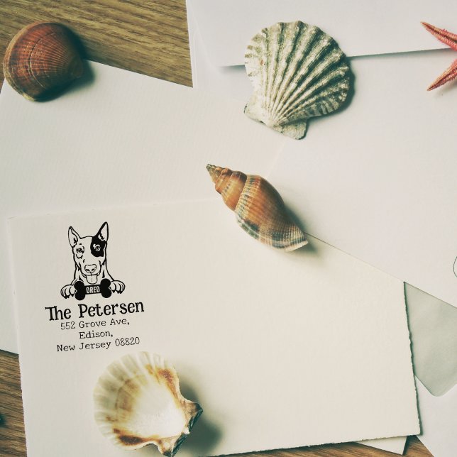 English Bull Terrier Dog Rücksendeadresse Gummistempel (Von Creator hochgeladen)