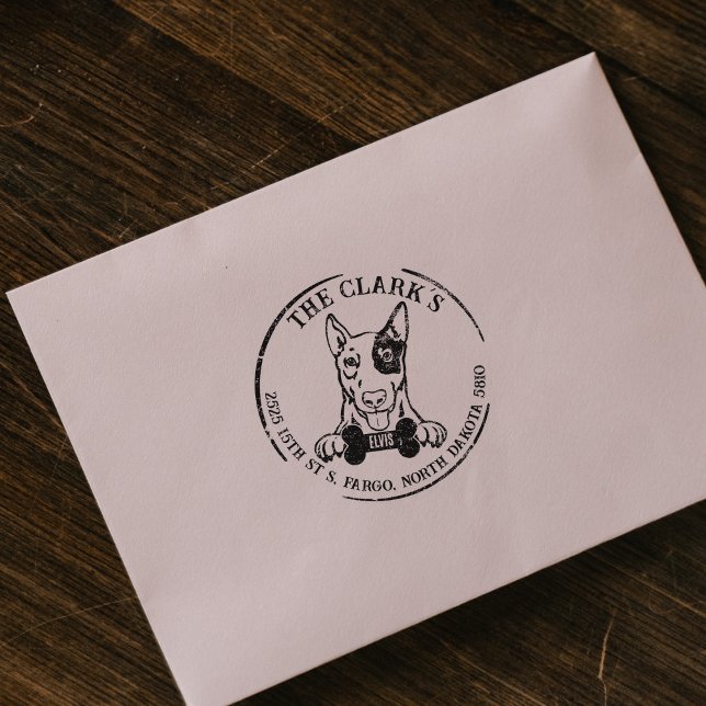 English Bull Terrier Family Rücksendeadresse Gummistempel (Von Creator hochgeladen)