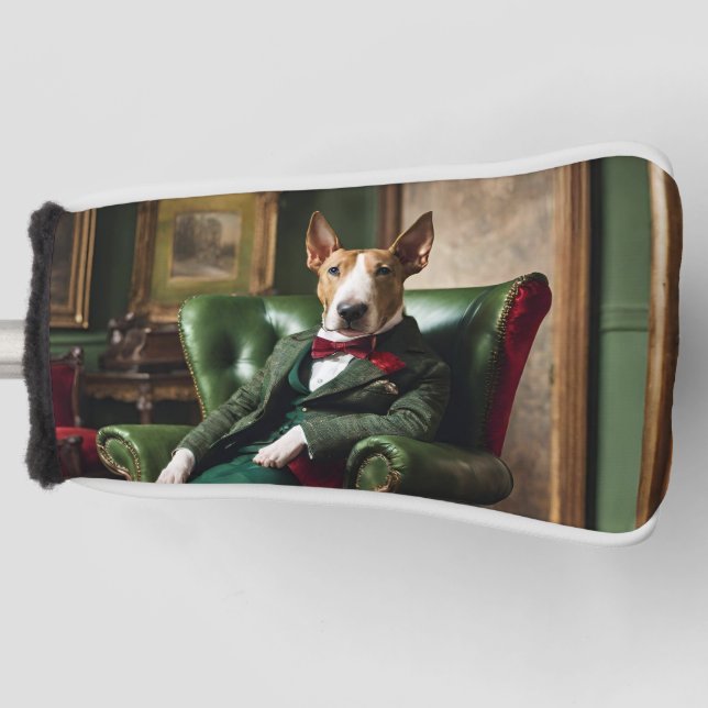 English Bull Terrier Golf Head Cover Headcover (Vorderseite)