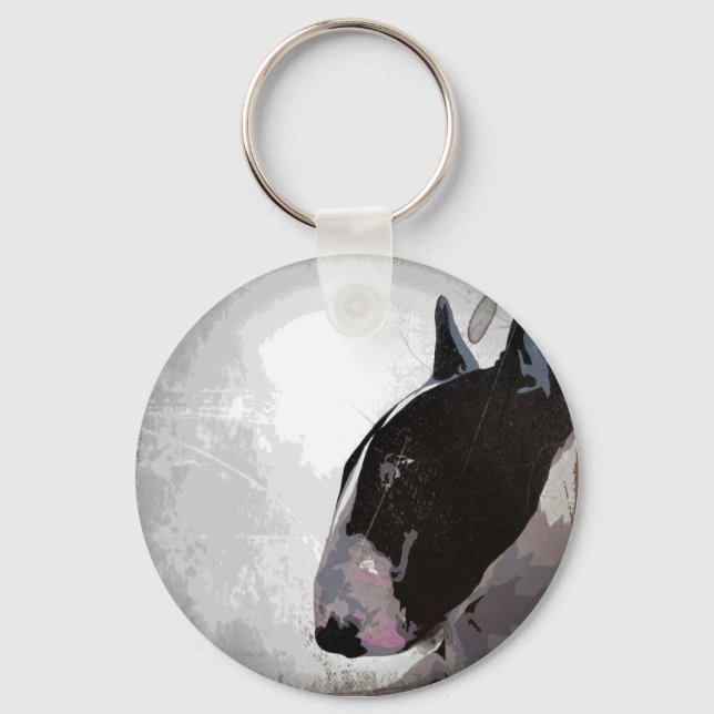 English Bull Terrier urban style keyring Schlüssel Schlüsselanhänger (Vorderseite)