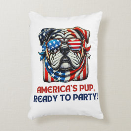 English Bulldog 4. July Merica Sonnenbrille USA Dekokissen