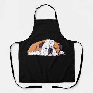 English Bulldog Adorable Süße Tier Schlafruhe Schürze