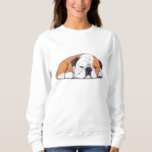 English Bulldog Adorable Süße Tier Schlafruhe Sweatshirt