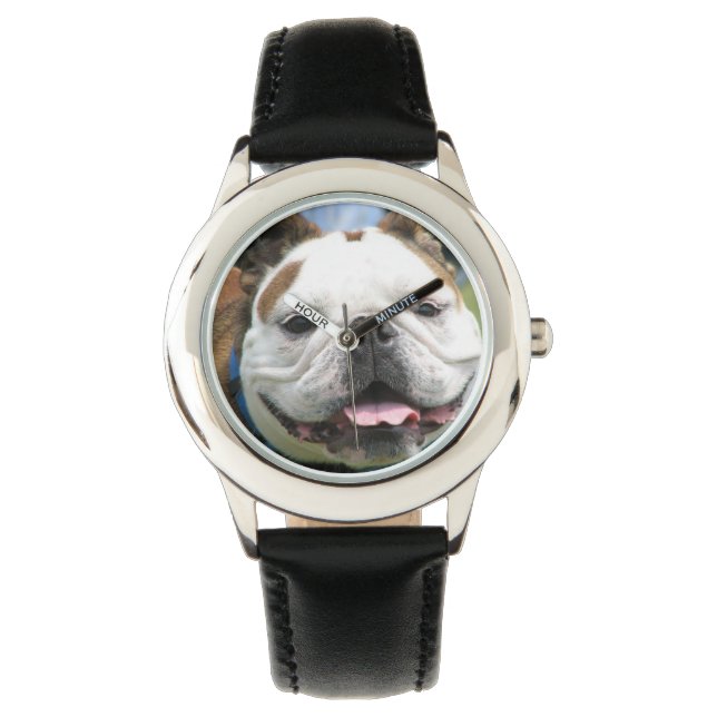 English Bulldog Armbanduhr (Vorderseite)