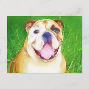 English Bulldog Art Postkarte