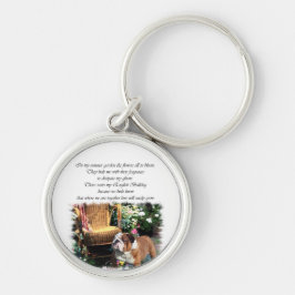 English Bulldog Art Summer Garden Schlüsselanhänger