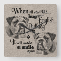 English Bulldog art, wenn alles versage Zitat