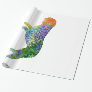 English Bulldog Art Wine Farbe der Wasseroberflä Geschenkpapier