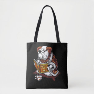 English Bulldog Book Reading Dog Funny Pet