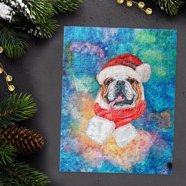 English Bulldog Breed Dog Weihnachten Puzzle (Von Creator hochgeladen)