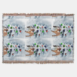 English Bulldog Christmas Decke