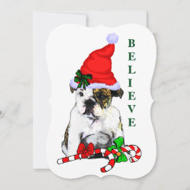 English Bulldog Christmas Feiertagskarte