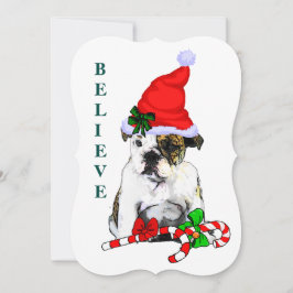 English Bulldog Christmas Feiertagskarte