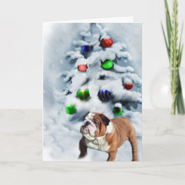 English Bulldog Christmas Geschenke Feiertagskarte