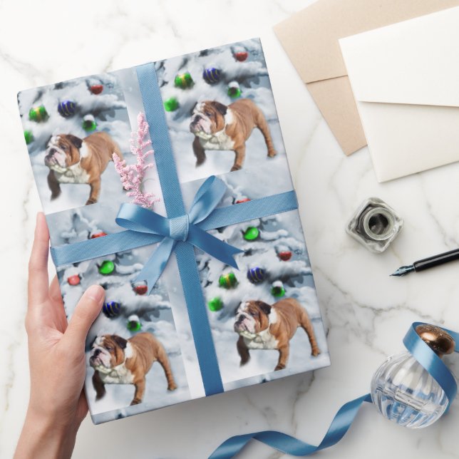English Bulldog Christmas Geschenkpapier (Schenken)