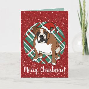 English Bulldog Christmas Karte