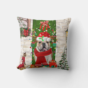 English Bulldog Christmas Kissen